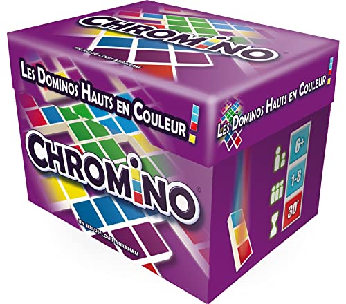 Zygomatic Chromino, mehrsprachig (ES/EN/FR/NL), Strategisches Domino-Spiel, 7+ Jahre, 99 Jahre, Familienspiel, Strategie, Tüte, 75 Spielsteine, 5 Jokerchips, 1 Tragetasche, Regelbuch von Zygomatic