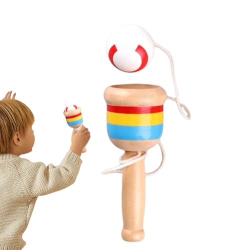 Zyntora Holzwurf- Und Fangball - Sensorisches Lernspiel,Konzentration Spielzeug Für Kinder Picknick Park Camping Spielplatz Zyntora Holzwurf- Und Fangball - Sensorisches Lernspiel,Konzentration Spielzeug Für Kinder Picknick Park Camping Spielplatz von Zyntora