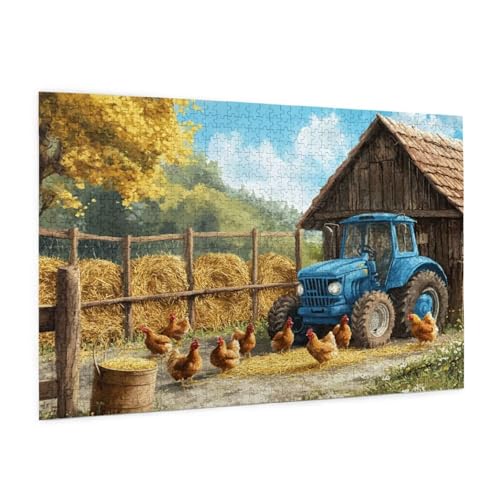 Bauernhof Puzzle 1000 Teile Erwachsene Puzzle Traktor Muster Design mit Geschenkbox-Verpackung als Geschenk für Frauen, Anspruchsvolle Familienaktivität für Anfänger, Zimmer Deko 75 x 50 cm -2189y Bauernhof Puzzle 1000 Teile Erwachsene Puzzle Traktor Muster Design mit Geschenkbox-Verpackung als Geschenk für Frauen, Anspruchsvolle Familienaktivität für Anfänger, Zimmer Deko 75 x 50 cm -2189y von Zyupwjyy