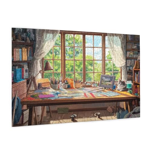 Bibliothek Puzzle 1000 Teile Erwachsene Puzzle Landschaft Muster Design mit Geschenkbox-Verpackung als Geschenk für Frauen, Anspruchsvolle Familienaktivität für Anfänger, Zimmer Deko 75 x 50 cm -999y Bibliothek Puzzle 1000 Teile Erwachsene Puzzle Landschaft Muster Design mit Geschenkbox-Verpackung als Geschenk für Frauen, Anspruchsvolle Familienaktivität für Anfänger, Zimmer Deko 75 x 50 cm -999y von Zyupwjyy