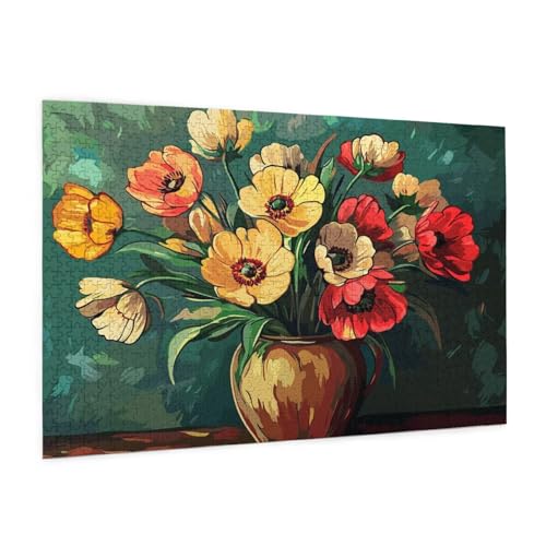 Blume Puzzle 1000 Teile Erwachsene Puzzle Retro Muster Design mit Geschenkbox-Verpackung als Geschenk für Frauen, Anspruchsvolle Familienaktivität für Anfänger, Zimmer Deko 75 x 50 cm -1767y Blume Puzzle 1000 Teile Erwachsene Puzzle Retro Muster Design mit Geschenkbox-Verpackung als Geschenk für Frauen, Anspruchsvolle Familienaktivität für Anfänger, Zimmer Deko 75 x 50 cm -1767y von Zyupwjyy