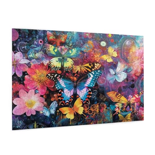 Blume Puzzle 1000 Teile Erwachsene Puzzle Schmetterling Muster Design mit Geschenkbox-Verpackung als Geschenk für Frauen, Anspruchsvolle Familienaktivität für Anfänger, Zimmer Deko 75 x 50 cm -1781y Blume Puzzle 1000 Teile Erwachsene Puzzle Schmetterling Muster Design mit Geschenkbox-Verpackung als Geschenk für Frauen, Anspruchsvolle Familienaktivität für Anfänger, Zimmer Deko 75 x 50 cm -1781y von Zyupwjyy