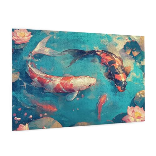 Blume Puzzle 5000 Teile Erwachsene Puzzle Koi-Fische Muster Design mit Geschenkbox-Verpackung als Geschenk für Frauen, Anspruchsvolle Familienaktivität für Anfänger, Zimmer Deko 105 x 156 cm -1784y Blume Puzzle 5000 Teile Erwachsene Puzzle Koi-Fische Muster Design mit Geschenkbox-Verpackung als Geschenk für Frauen, Anspruchsvolle Familienaktivität für Anfänger, Zimmer Deko 105 x 156 cm -1784y von Zyupwjyy