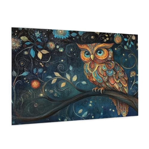 Eule Puzzle 1000 Teile Erwachsene Puzzle Tier Muster Design mit Geschenkbox-Verpackung als Geschenk für Frauen, Anspruchsvolle Familienaktivität für Erwachsene Anfänger, Zimmer Deko 75 x 50 cm -2134y Eule Puzzle 1000 Teile Erwachsene Puzzle Tier Muster Design mit Geschenkbox-Verpackung als Geschenk für Frauen, Anspruchsvolle Familienaktivität für Erwachsene Anfänger, Zimmer Deko 75 x 50 cm -2134y von Zyupwjyy