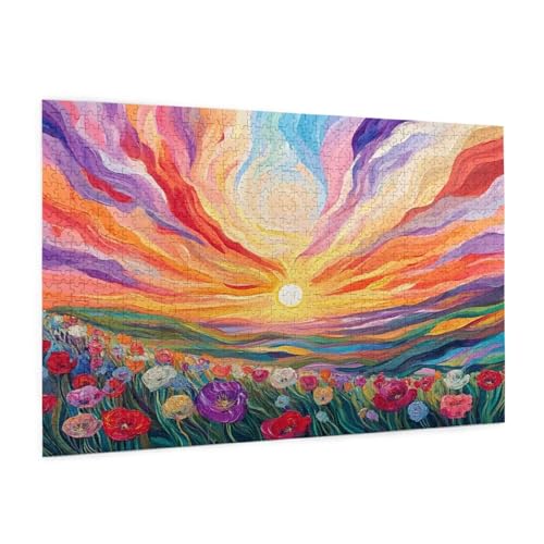 Farbe Puzzle 1000 Teile Erwachsene Puzzle Blume Muster Design mit Geschenkbox-Verpackung als Geschenk für Frauen, Anspruchsvolle Familienaktivität für Erwachsene Anfänger, Zimmer Deko 75 x 50 cm -27y Farbe Puzzle 1000 Teile Erwachsene Puzzle Blume Muster Design mit Geschenkbox-Verpackung als Geschenk für Frauen, Anspruchsvolle Familienaktivität für Erwachsene Anfänger, Zimmer Deko 75 x 50 cm -27y von Zyupwjyy