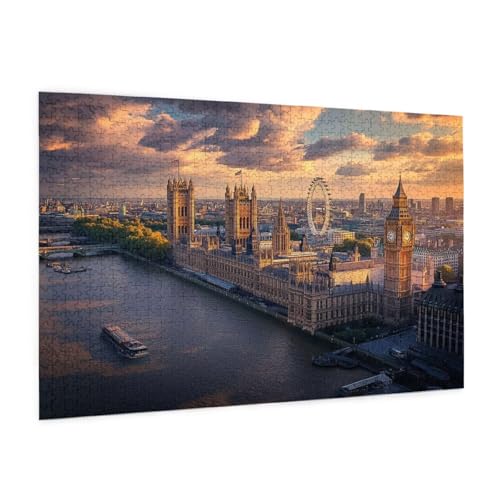 London Puzzle 1000 Teile Erwachsene Puzzle Stadt Muster Design mit Geschenkbox-Verpackung als Geschenk für Frauen, Anspruchsvolle Familienaktivität für Anfänger, Zimmer Deko 75 x 50 cm -815y London Puzzle 1000 Teile Erwachsene Puzzle Stadt Muster Design mit Geschenkbox-Verpackung als Geschenk für Frauen, Anspruchsvolle Familienaktivität für Anfänger, Zimmer Deko 75 x 50 cm -815y von Zyupwjyy