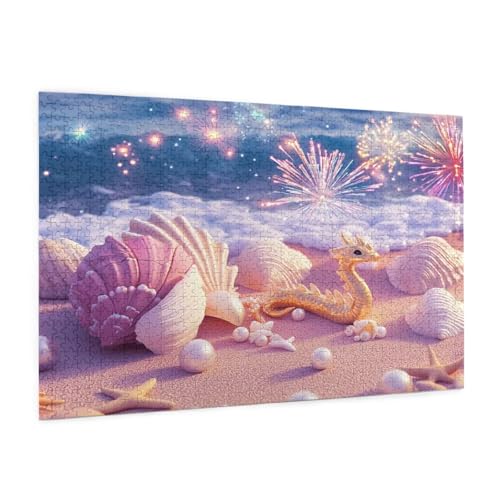 Strand Puzzle 5000 Teile Erwachsene Puzzle Hülse Muster Design mit Geschenkbox-Verpackung als Geschenk für Frauen, Anspruchsvolle Familienaktivität für Anfänger, Zimmer Deko 105 x 156 cm -442y Strand Puzzle 5000 Teile Erwachsene Puzzle Hülse Muster Design mit Geschenkbox-Verpackung als Geschenk für Frauen, Anspruchsvolle Familienaktivität für Anfänger, Zimmer Deko 105 x 156 cm -442y von Zyupwjyy