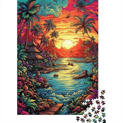 1000 Teile Bali_Strände_Bunte Puzzles für Kinder, kreatives Holzpuzzle zum Stressabbau, schwieriges Herausforderungspuzzle für Kinder, 1000 Stück (75 x 50 cm) von aaaaab