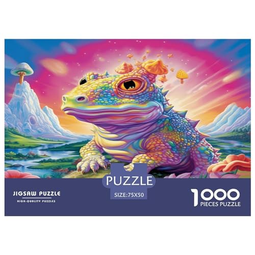 1000 Teile Bunte Krokodile für Erwachsene Schwierige Puzzles Puzzles für Erwachsene und Teenager Entspannende Puzzlespiele 1000 Teile (75 x 50 cm) von aaaaab