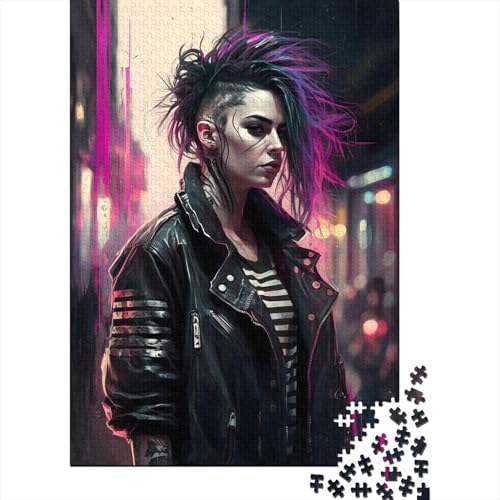 1000 Teile Punk Girl (19) für Erwachsene Schwierige Puzzles Holzpuzzles für Teenager Geschenke Heimdekoration Puzzlespielzeug 1000 Stück (75x50cm) von aaaaab