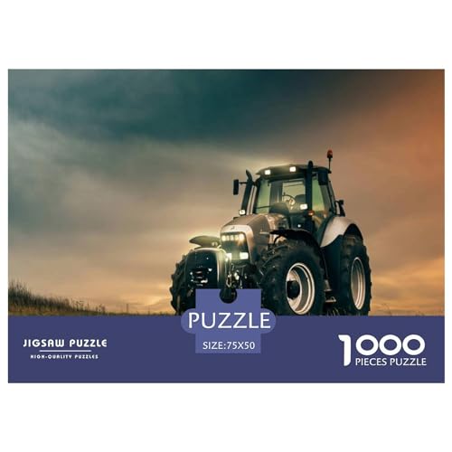 1000-teiliger Traktor-Puzzle für Erwachsene, schwierige Puzzles, Holzpuzzles, Denksportaufgaben für Erwachsene, 1000-teilig (75 x 50 cm) von aaaaab