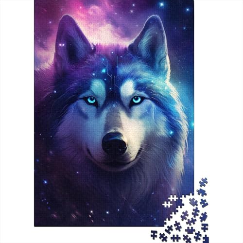 1000-teiliges Art Galaxy Husky-Kreativ-Quadrat-Puzzle für Kinder und Holzpuzzles zum Stressabbau und einzigartige, 1000 Stück (75 x 50 cm) von aaaaab