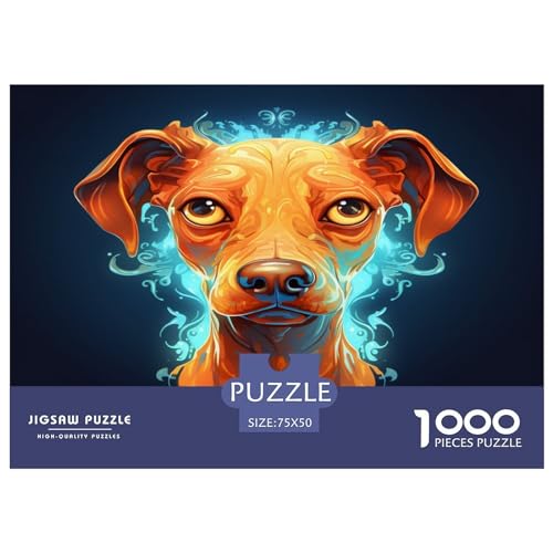 1000-teiliges Cartoon-Hunde-Puzzle, Puzzle für Erwachsene, Puzzle für Erwachsene und Teenager, 1000 Stück (75 x 50 cm) von aaaaab