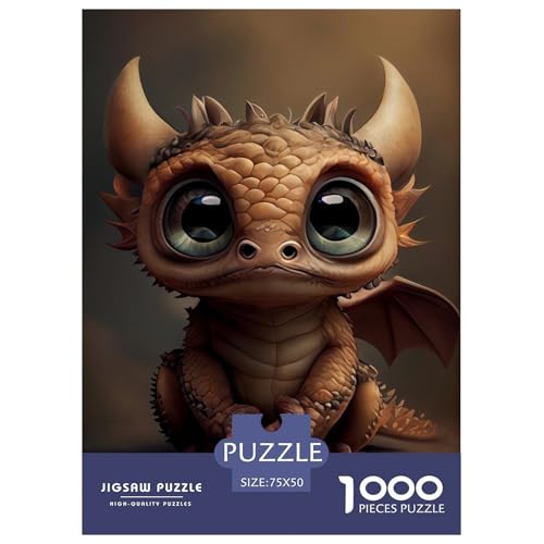 1000-teiliges Drachen-Puzzle für Kleinkinder, für Erwachsene und Teenager, Lernspiele für zu Hause, DIY-Spielzeug, 1000 Stück (75 x 50 cm) von aaaaab