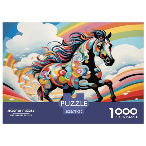 1000-teiliges Einhorn-Puzzle für Erwachsene, Teenager-Puzzle, Puzzle für Erwachsene, Geschenke, 1000 Stück (75 x 50 cm) von aaaaab