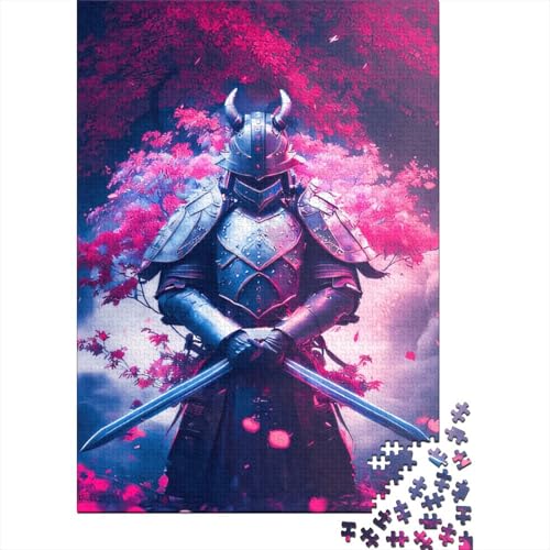 1000-teiliges Japanisches Samurai-Puzzle für Erwachsene, Japanisches Anime-Puzzle, Holzbrett-Puzzle, Familien-Puzzlespiel, Stressabbau-Puzzles für Erwachsene, 1000 Stück (75 x 50 cm) von aaaaab