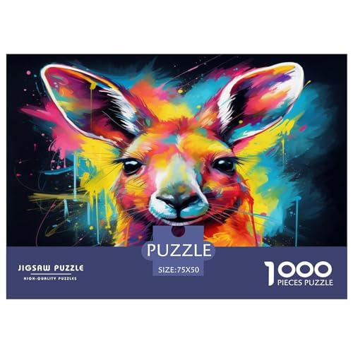 1000-teiliges Känguru-Puzzle für Erwachsene, Teenager-Puzzle, Puzzle für Erwachsene, Geschenke, 1000 Stück (75 x 50 cm) von aaaaab