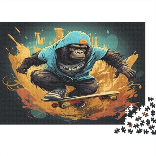 1000-teiliges King Kong-Puzzle für Erwachsene, schwierige Puzzles, Holzpuzzles, Lernspiel, Herausforderungsspielzeug, 1000-teilig (75 x 50 cm) von aaaaab