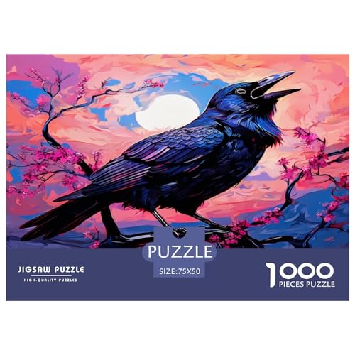 1000-teiliges Krähen-Puzzle für Erwachsene, Teenager-Puzzle für Erwachsene, Wichtelgeschenke, 1000 Teile (75 x 50 cm) von aaaaab