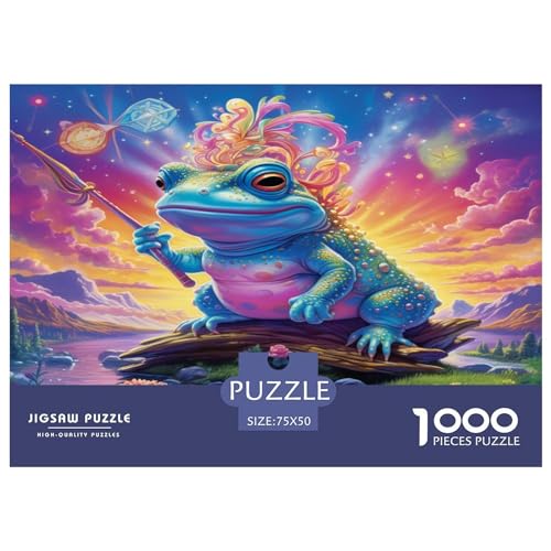1000-teiliges Kröten-Puzzle aus Holz für Erwachsene, Puzzles für Erwachsene und Jugendliche ab 12 Jahren, 1000 Teile (75 x 50 cm) von aaaaab
