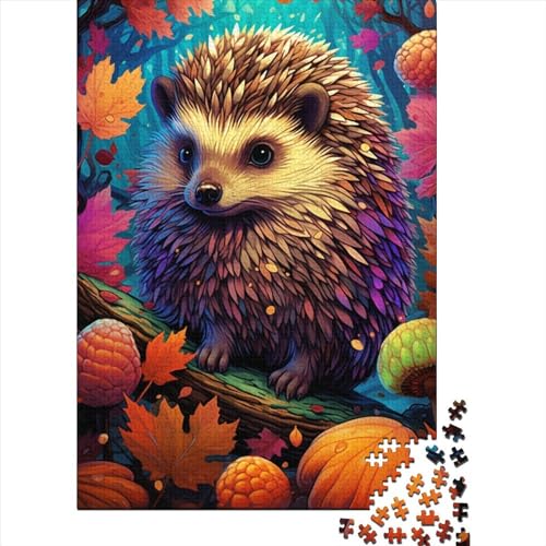 1000-teiliges Kunst-Tier-Igel-Puzzle für Erwachsene, Japanisches Anime-Puzzle, Holzbrett-Puzzle, Familien-Puzzlespiel, Stressabbau-Puzzles für Erwachsene, 1000 Stück (75 x 50 cm) von aaaaab