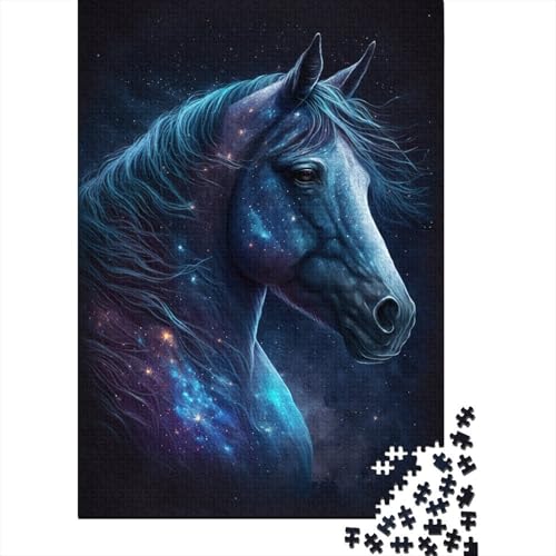 1000-teiliges Puzzle, Galaxie, Weltraum, Tier, Pferd, Puzzle, Kinderpuzzle, Zusammenbauspielzeug, interaktives Familienspiel, 1000 Stück (75 x 50 cm) von aaaaab