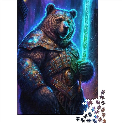 1000-teiliges Puzzle „Astral Bear Warriors3“ für Erwachsene Teenager, Holzpuzzle für Erwachsene, Puzzles für Erwachsene, Lernspiel, Herausforderungsspielzeug, 1000 Stück (75 x 50 cm) von aaaaab