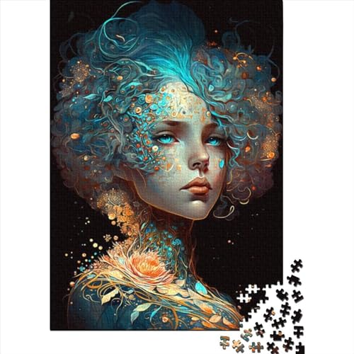 1000-teiliges Puzzle „Beauty Girl“ für Erwachsene Teenager, Holzpuzzles für Teenager, Geschenke zum Entspannen, Puzzlespiele, 1000 Teile (75 x 50 cm) von aaaaab