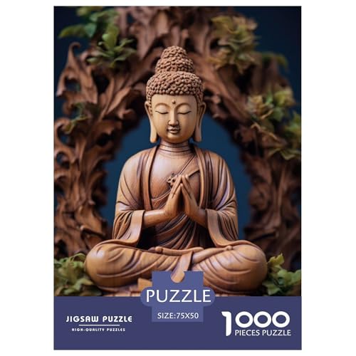 1000-teiliges Puzzle „Buddha-Kunst für Erwachsene“, schwieriges Puzzle für Erwachsene, Spaß für die ganze Familie, 1000-teiliges Puzzle (75 x 50 cm) von aaaaab