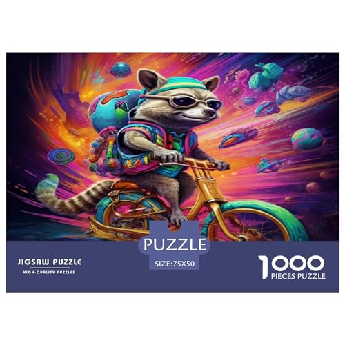 1000-teiliges Puzzle „Fahrradfahren“, Puzzle für Erwachsene, Puzzle für Erwachsene und Teenager, 1000 Teile (75 x 50 cm) von aaaaab