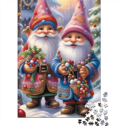 1000-teiliges Puzzle „Frohe Weihnachten“, kreatives quadratisches Puzzle für Kinder und Holzpuzzle, Spielzeug, Denkspiel, 1000 Teile (75 x 50 cm) von aaaaab