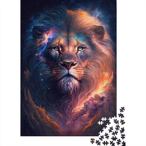 1000-teiliges Puzzle „Nebel, Galaxie, Löwe“ für Kinder, Holz, Gelegenheitsspiele, Puzzle, Puzzle für Kinder, 1000 Teile (75 x 50 cm) von aaaaab