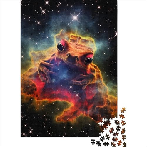 1000-teiliges Puzzle für Erwachsene, Familien oder Teenager. Puzzles mit Galaxie-Froschmotiv. Lernspiele, Stressabbau-Puzzles. Einzigartige Heimdekoration und Geschenke. 1000 Teile (75 x 50 cm) von aaaaab