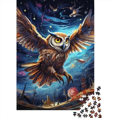 1000-teiliges Puzzle für Erwachsene, Fantasy Art Owl, 1000 Puzzles für Teenager, Geschenkpuzzles, Entspannungspuzzles, Teenager-Puzzle, 1000-teilig (75 x 50 cm) von aaaaab