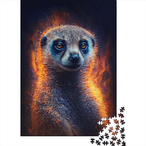 1000-teiliges Puzzle für Erwachsene, Feuertier-Erdmännchen-Puzzle, Dekompressionsspielzeug, Heimpuzzle, Spielpuzzle, interessante Geschenke, 1000 Stück (75 x 50 cm) von aaaaab