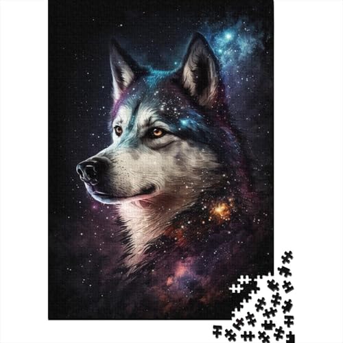 1000-teiliges Puzzle für Erwachsene, Galaxie, Weltraum, Husky, Kinderpuzzle, pädagogisches Denkspiel, lustiges Familienspiel, 1000 Teile (75 x 50 cm) von aaaaab