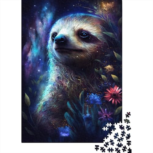 1000-teiliges Puzzle für Erwachsene, Galaxie-Faultier-Puzzle, Puzzle für Erwachsene und Kinder, Familienunterhaltungsspielzeug, 1000 Stück (75 x 50 cm) von aaaaab