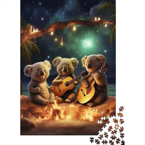 1000-teiliges Puzzle für Erwachsene, Galaxie-Koala-Gitarre, 1000 Puzzles für Teenager, Geschenk-Puzzles, Entspannungspuzzles, Teenager-Puzzle 1000-teilig (75 x 50 cm) von aaaaab