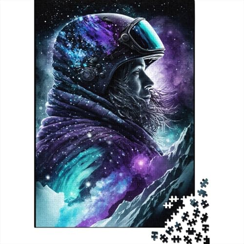 1000-teiliges Puzzle für Erwachsene, Galaxie-Ski-Puzzle, 1000-teiliges Brettpuzzle für Kinder, Entspannungspuzzlespiele, Denksportaufgaben, Weihnachtspuzzle, (75 x 50 cm) von aaaaab