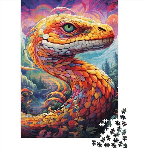 1000-teiliges Puzzle für Erwachsene, Kunst, Tier, Schlange, Puzzle für Erwachsene, Puzzle 1000 Teile, Puzzlespiel, Spielzeug für Erwachsene, Puzzles, 1000 Stück (75 x 50 cm) von aaaaab