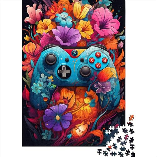 1000-teiliges Puzzle für Erwachsene, Psychedelischer Gamecontroller, Puzzles für Kinder, Puzzles 1000-teiliges Puzzlespiel, Spielzeug für Kinder, Puzzles, (75 x 50 cm) von aaaaab