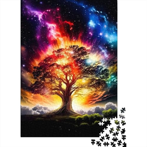 1000-teiliges Puzzle für Erwachsene, kosmischer Lebensbaum, Puzzle für Erwachsene, Puzzle 1000 Teile, Puzzlespiel, Spielzeug für Erwachsene, Puzzle, 1000 Teile (75 x 50 cm) von aaaaab