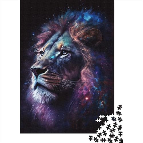 1000-teiliges Puzzle für Erwachsene, kosmisches Galaxie-Löwen-Puzzle, Dekompressionsspielzeug, Heimpuzzle, Spielpuzzle, interessante Geschenke, 1000 Stück (75 x 50 cm) von aaaaab