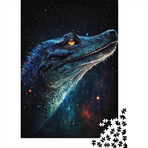 1000-teiliges Puzzle für Erwachsene und Kinder, Galaxy-Krokodil-Puzzle für Erwachsene, Puzzle 1000-teiliges Spielspielzeug für Erwachsene, Familienpuzzle, Geschenk, (75 x 50 cm) von aaaaab