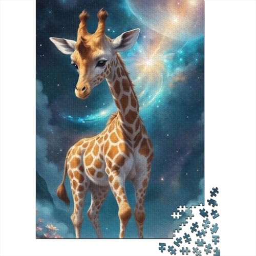 1000-teiliges Puzzle für Erwachsene und Tierkunst-Giraffe-Puzzles für Kinder und Holzpuzzles, Lernspiele für Erwachsene, 1000 Teile (75 x 50 cm) von aaaaab