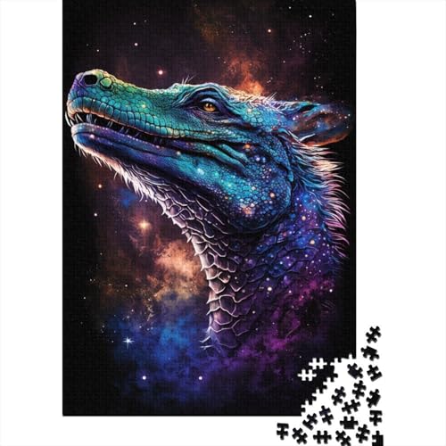 1000-teiliges Puzzle für Kinder, Galaxy Art, Krokodil-Puzzle, kreatives rechteckiges Puzzle, Geschenk für Familienspiel, Freunde, 1000 Stück (75 x 50 cm) von aaaaab