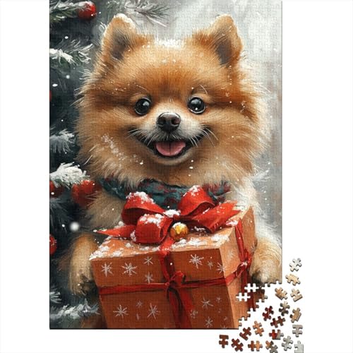 1000-teiliges Puzzle für Kinder, Weihnachts-Pommerscher, kreatives quadratisches Puzzle für Kinder und Holzpuzzle, Lernspiel für Erwachsene, 1000 Teile (75 x 50 cm) von aaaaab