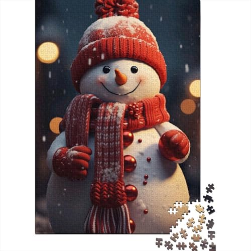 1000-teiliges Puzzle für Kinder, Weihnachts-Schneemann-Puzzle für Kinder und Holzpuzzle, Puzzle für Puzzle-Liebhaber, 1000 Teile (75 x 50 cm) von aaaaab