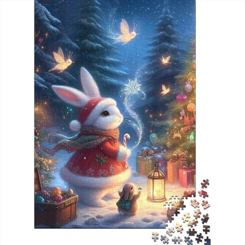 1000-teiliges Puzzle für Kinder, quadratische Puzzles „Frohe Weihnachten“ für Kinder, Holzpuzzle, Spielzeug, Wanddekoration, 1000 Stück (75 x 50 cm) von aaaaab