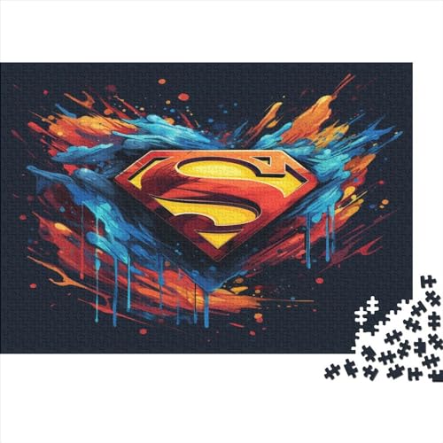1000-teiliges Puzzle mit Superman-Muster für Erwachsene, Teenager-Puzzle, Erwachsenen-Puzzle für Erwachsene, Puzzle-Geschenke, 1000 Teile (75 x 50 cm) von aaaaab